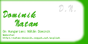 dominik natan business card