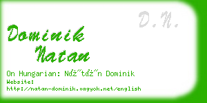 dominik natan business card